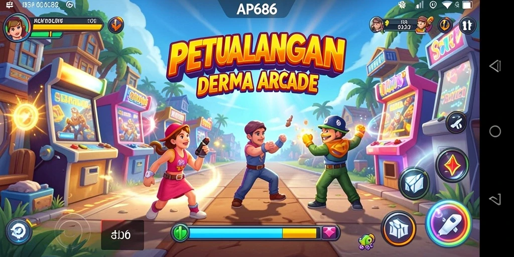 Tampilan gameplay seru AP686 dengan berbagai rintangan menarik.