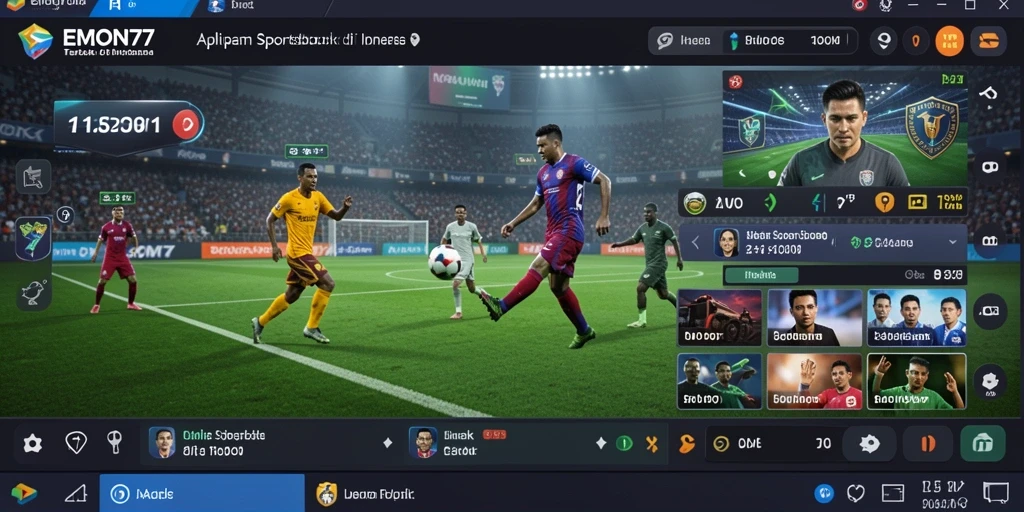 Tampilan gameplay interaktif dari aplikasi Sportsbook EMON77.