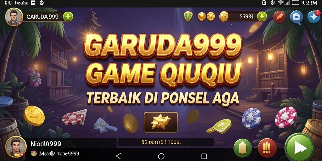 Screenshot GARUDA999 menampilkan keseruan bermain QiuQiu.