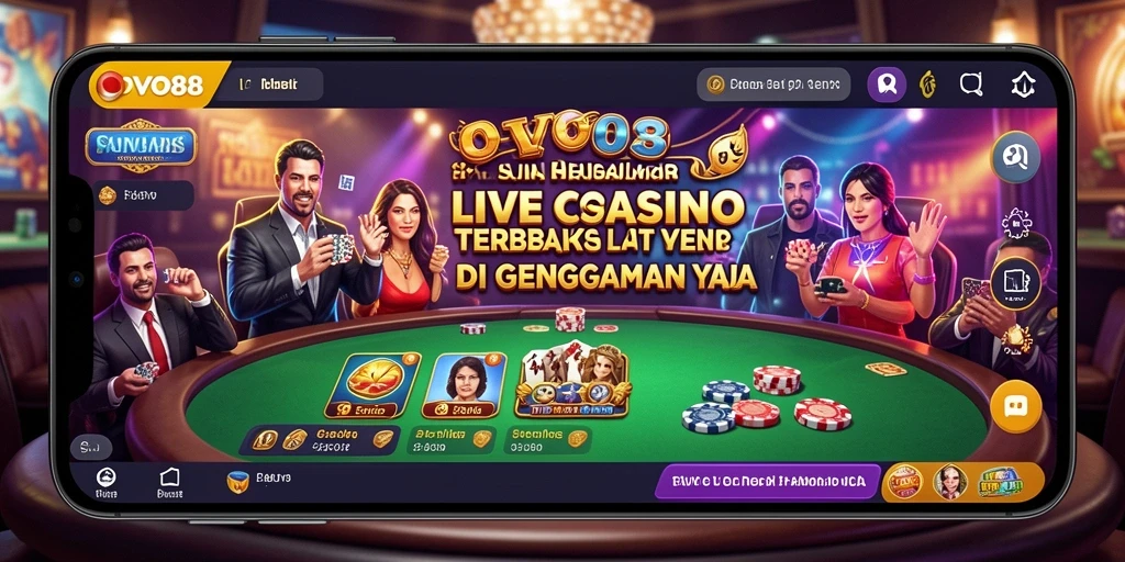 Gameplay seru OVO88 dalam suasana Live Casino yang mendebarkan.