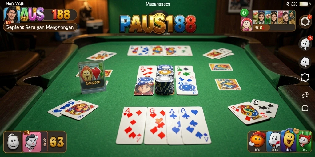 Screenshot gameplay PAUS188 yang menampilkan permainan Gaple.