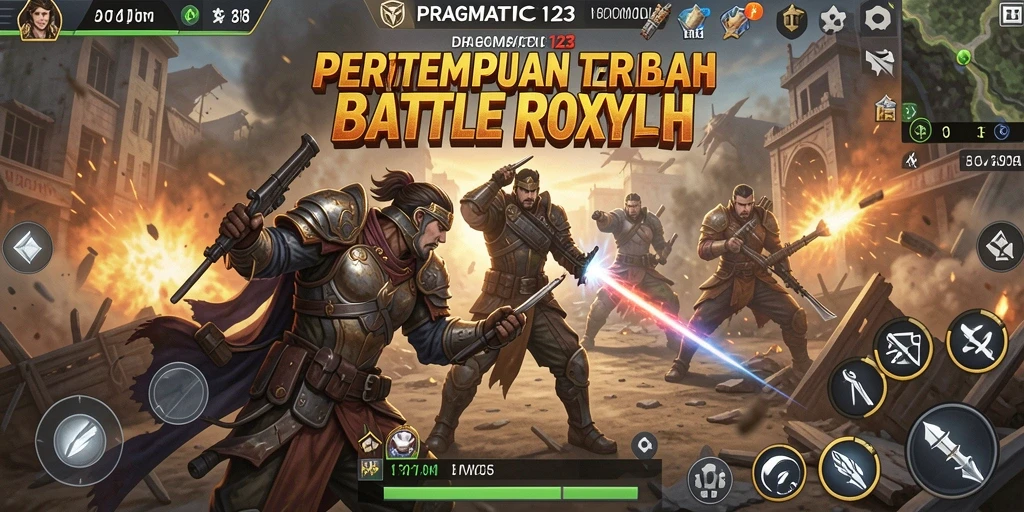 Screenshot PRAGMATIC123 menampilkan adegan baku tembak yang mendebarkan di Battle Royale.