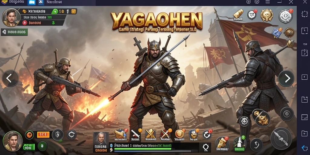 Tangkapan layar YAGAOHEN menampilkan aksi pertempuran yang mendebarkan dalam gameplay strategis.